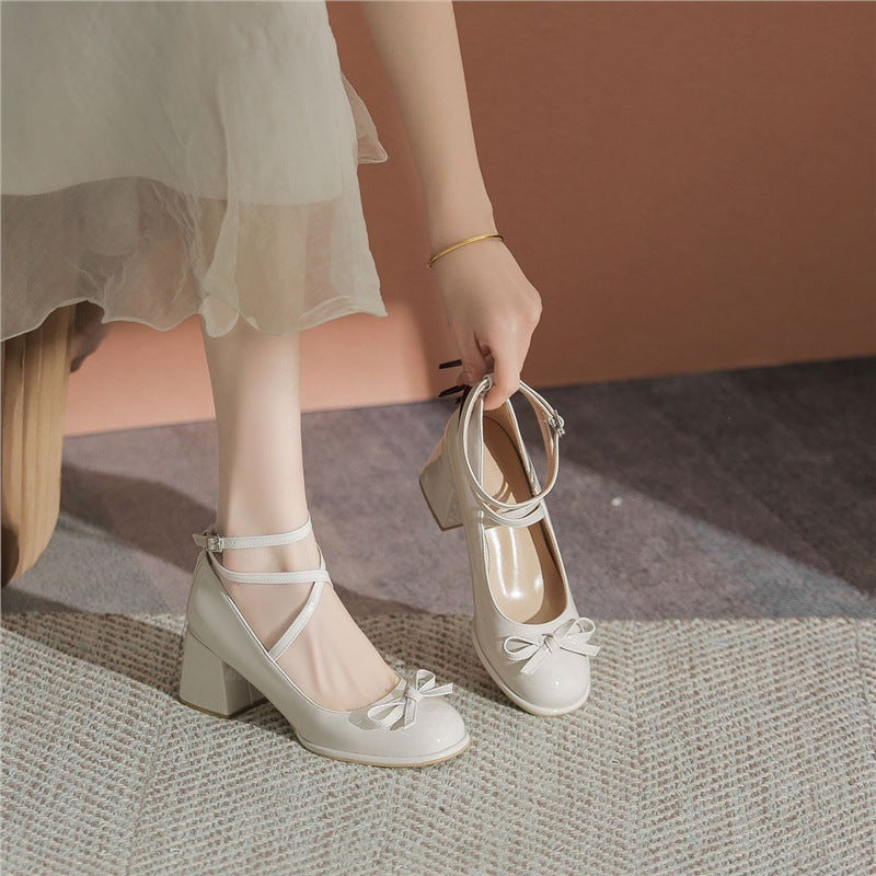 Damen elegante Slingback-Pumps mit dekorativer Schleifenapplikation