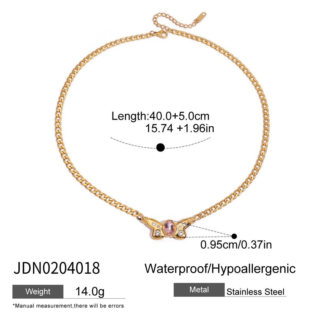 Damen Kette mit eleganten Gliederdesign aus hypoallergenem Edelstahl Shop Nory