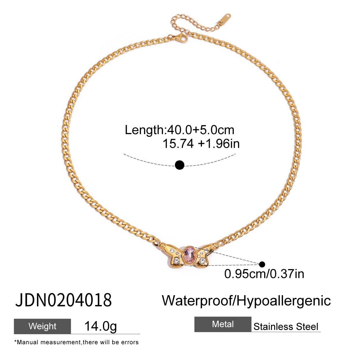 Damen Kette mit eleganten Gliederdesign aus hypoallergenem Edelstahl Shop Nory