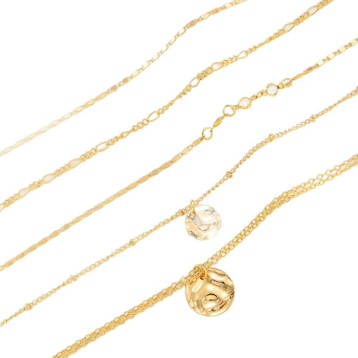 Damen mehrlagige Halskette mit filigranen Designs und eleganten Anhängern Shop Nory
