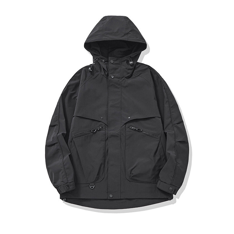 Unisex Technische Utility‑Fieldjacke mit Kapuze und mehreren Reißverschluss‑Taschen Shop Nory