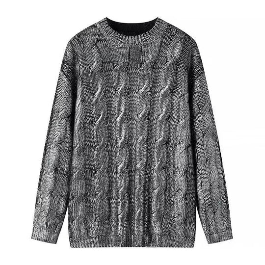 Damen Grobgestrickter Zopfstrick-Pullover mit Rundhals und Oversize-Schnitt Shop Nory