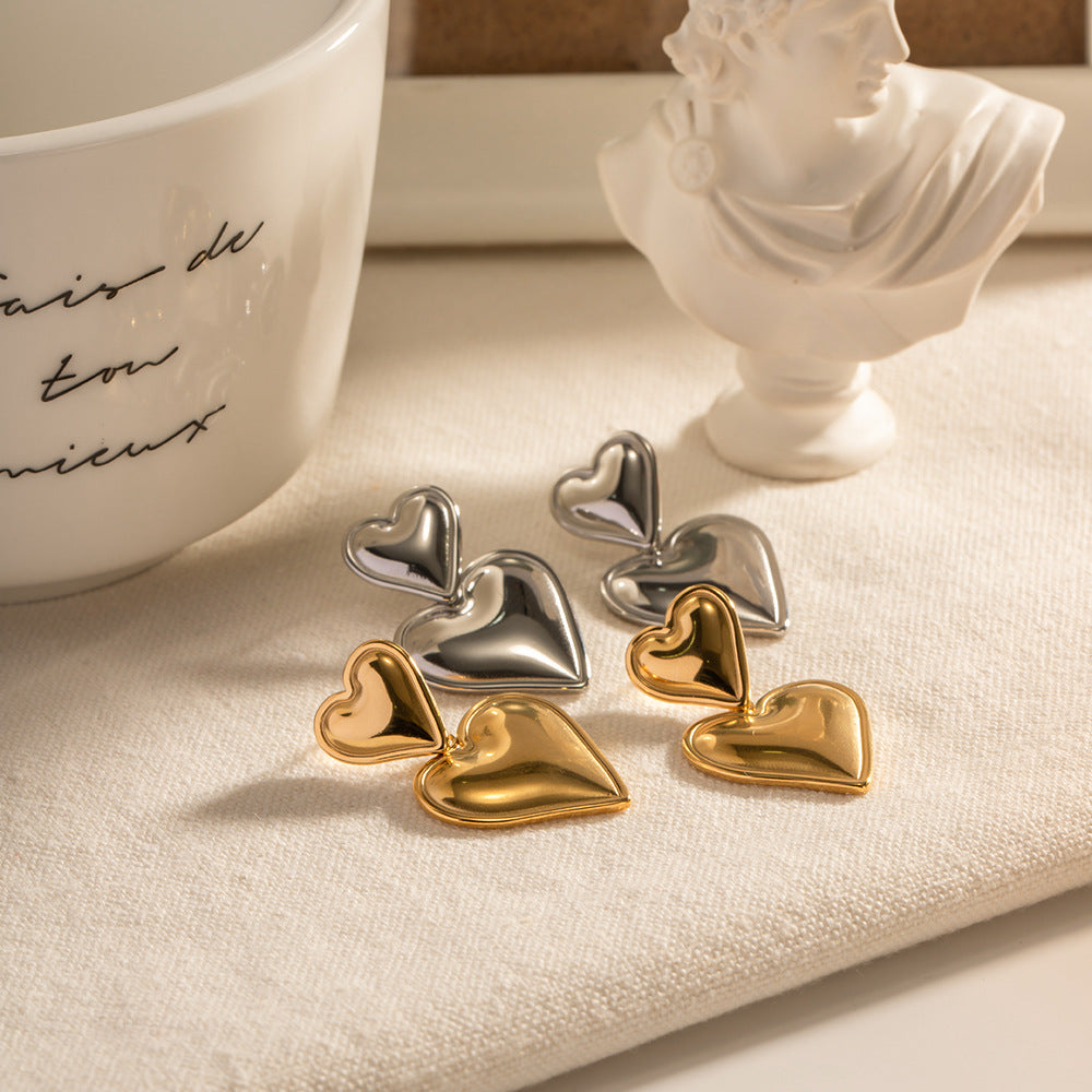 Damen Ohrhänger im eleganten Herzdesign Shop Nory