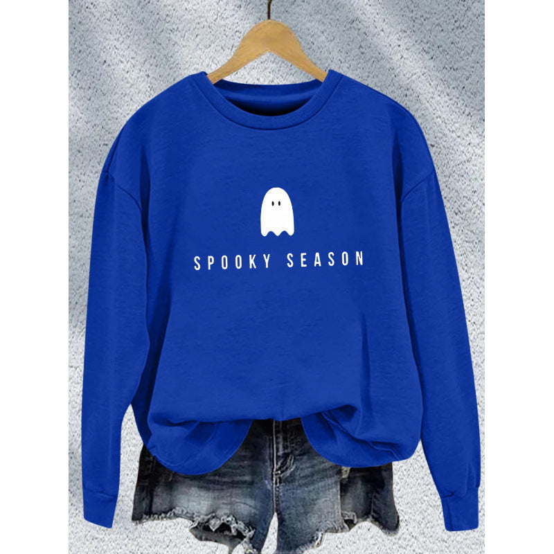 Unisex lässiges Halloween Sweatshirt mit Gespenst-Print und Oversize-Schnitt Shop Nory
