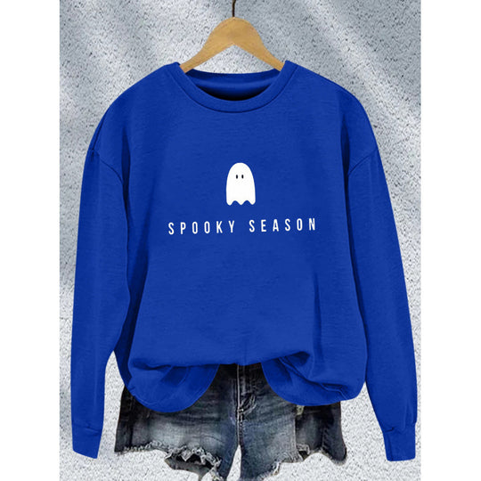 Unisex lässiges Halloween Sweatshirt mit Gespenst-Print und Oversize-Schnitt Shop Nory