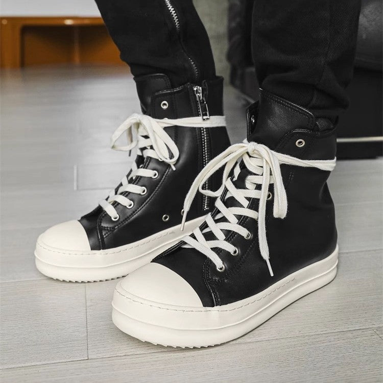 Herren High-Top Plateausneaker mit Reißverschluss und dicker Gummiplattform Shop Nory