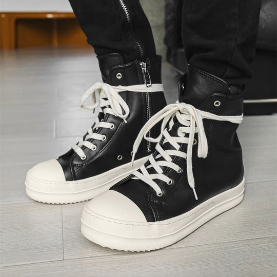 Herren High-Top Plateausneaker mit Reißverschluss und dicker Gummiplattform Shop Nory