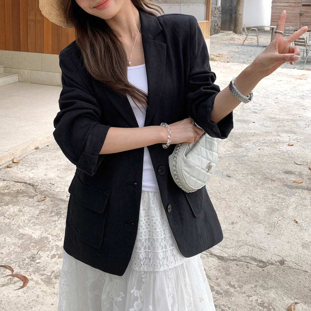 Damen Eleganter Blazer mit strukturiertem Design Shop Nory