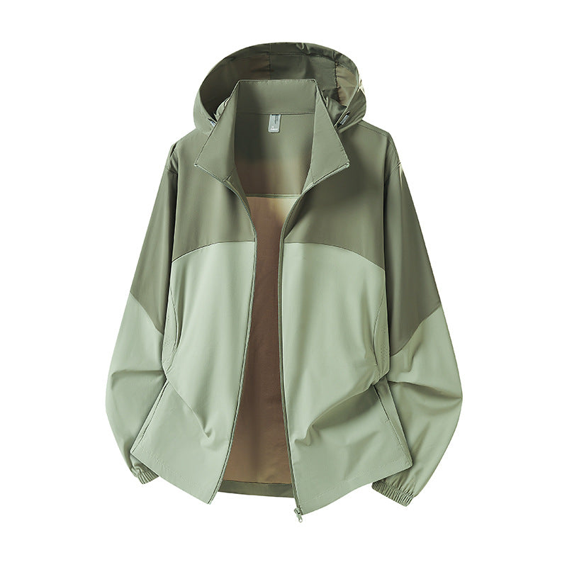 Herren Leichte Kapuzen-Regenjacke mit atmungsaktivem Softshell-Material und elastischen Bündchen Shop Nory