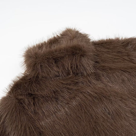 Damen Kurze Kunstfelljacke mit hohem Stehkragen und Oversized‑Silhouette Shop Nory
