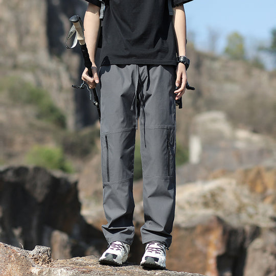 Herren Technische Outdoor- und Wanderhose mit Reißverschlusstaschen und verstellbarer Taille Shop Nory