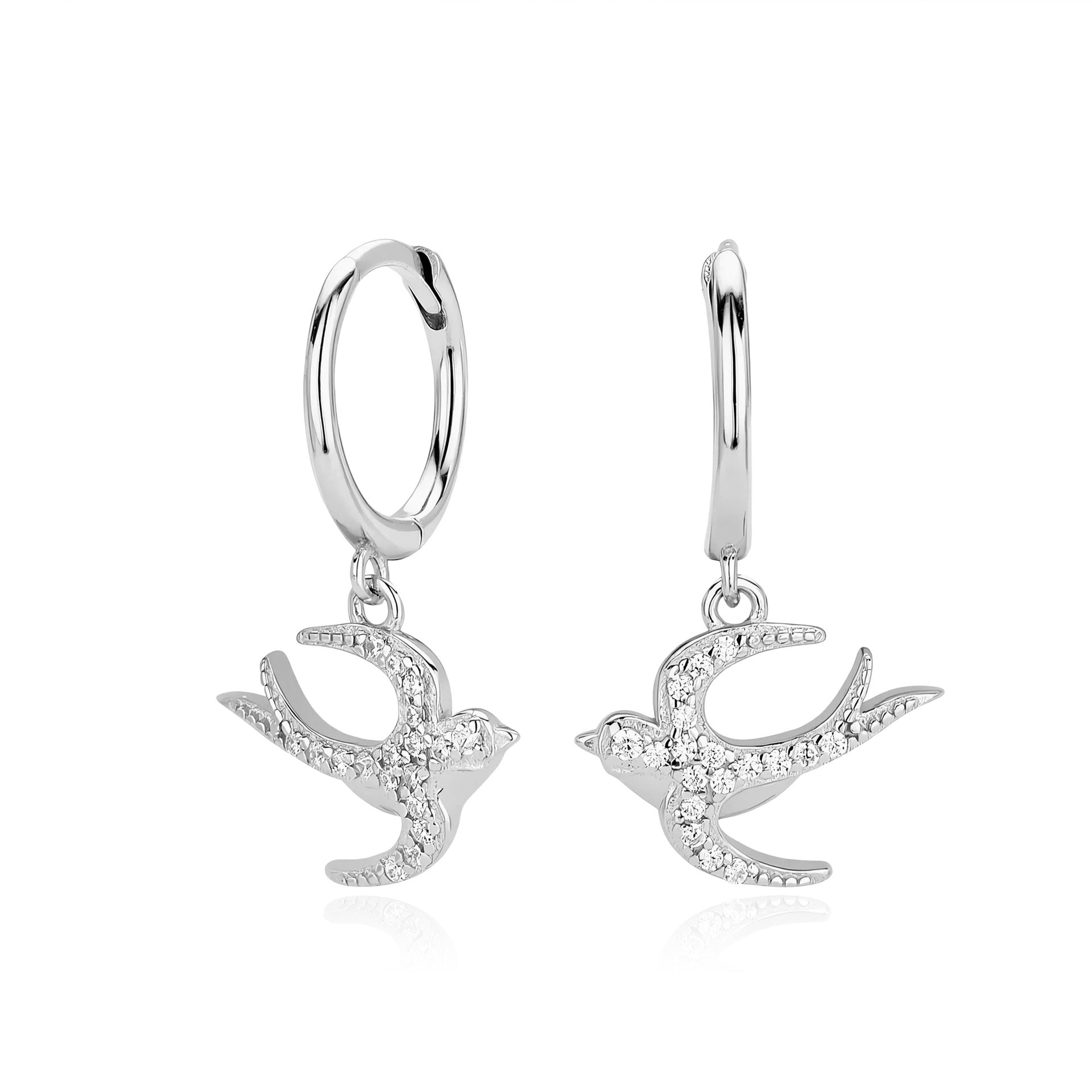 Damen Ohrhänger mit elegantem Schwalbenmotiv aus 925 Sterling Silber Shop Nory