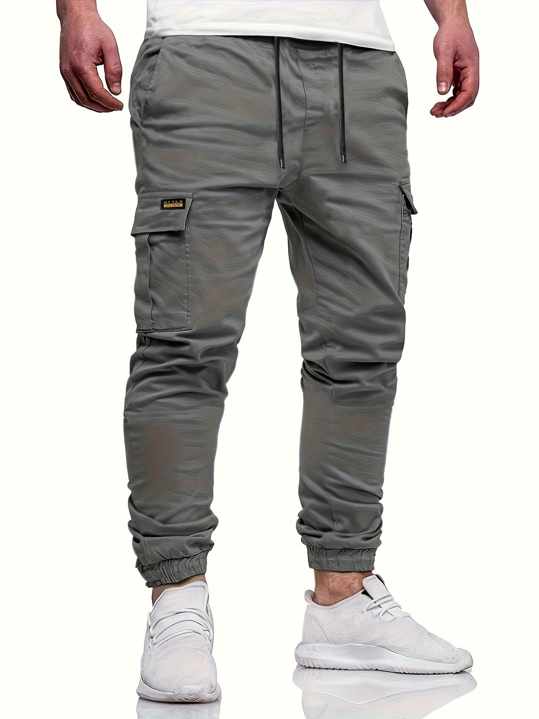 Herren Tapered Cargojogginghose mit Tunnelzug, Knöchelabschluss & Mehrfachtaschen Shop Nory
