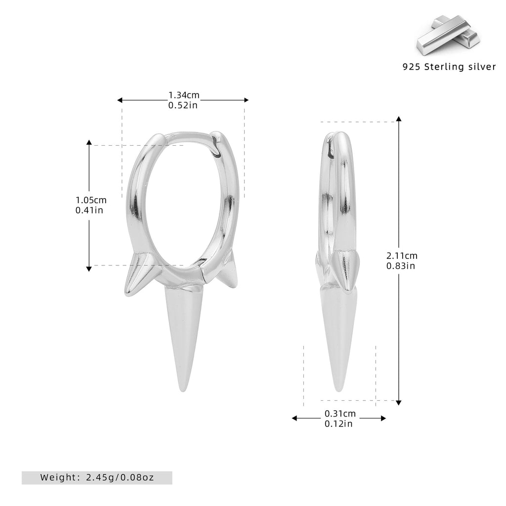 Damen Creolen im modernen Speerspitzen-Design aus 925er Sterlingsilber Shop Nory