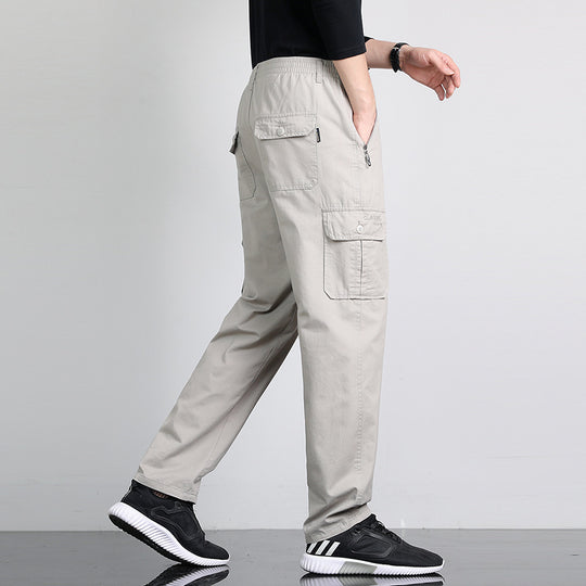 Herren Lockere Cargohose mit elastischem Bund, Multifach‑Taschen & geradem Bein Shop Nory
