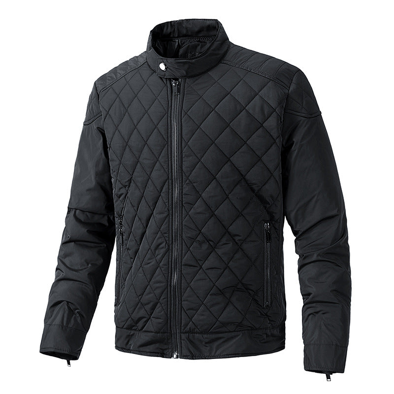 Herren gesteppte leichte Thermojacke mit Stehkragen und Reißverschluss Shop Nory