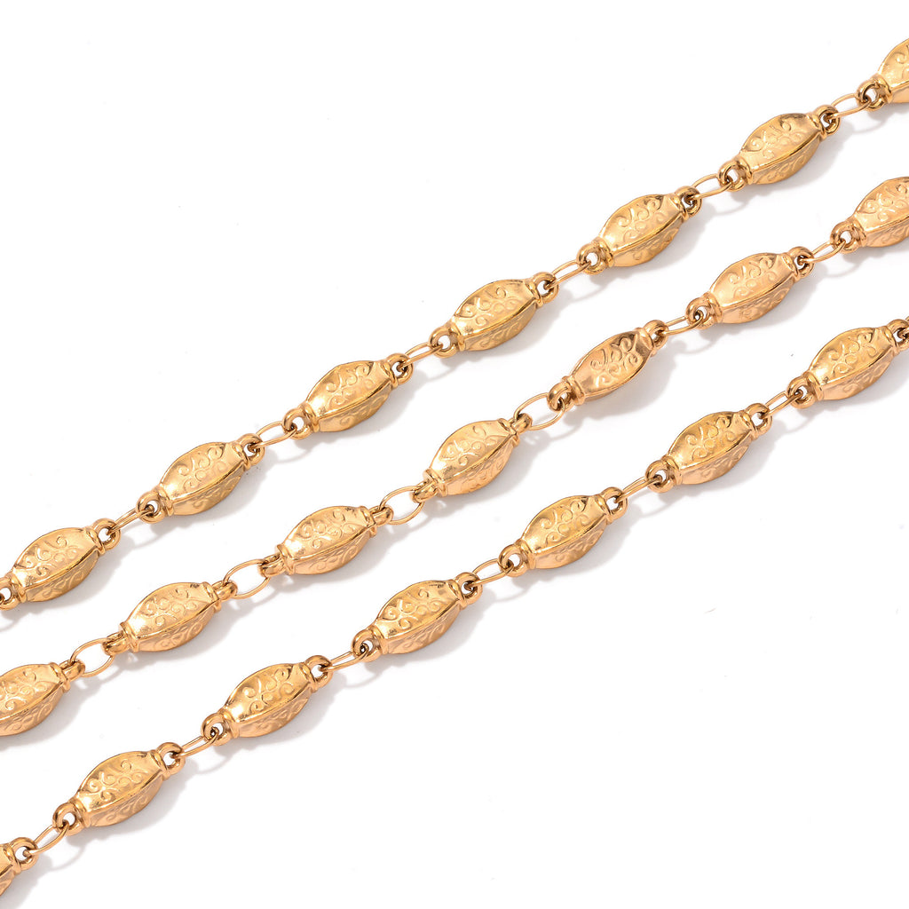 Damen elegante Kette mit filigranem Muster Shop Nory