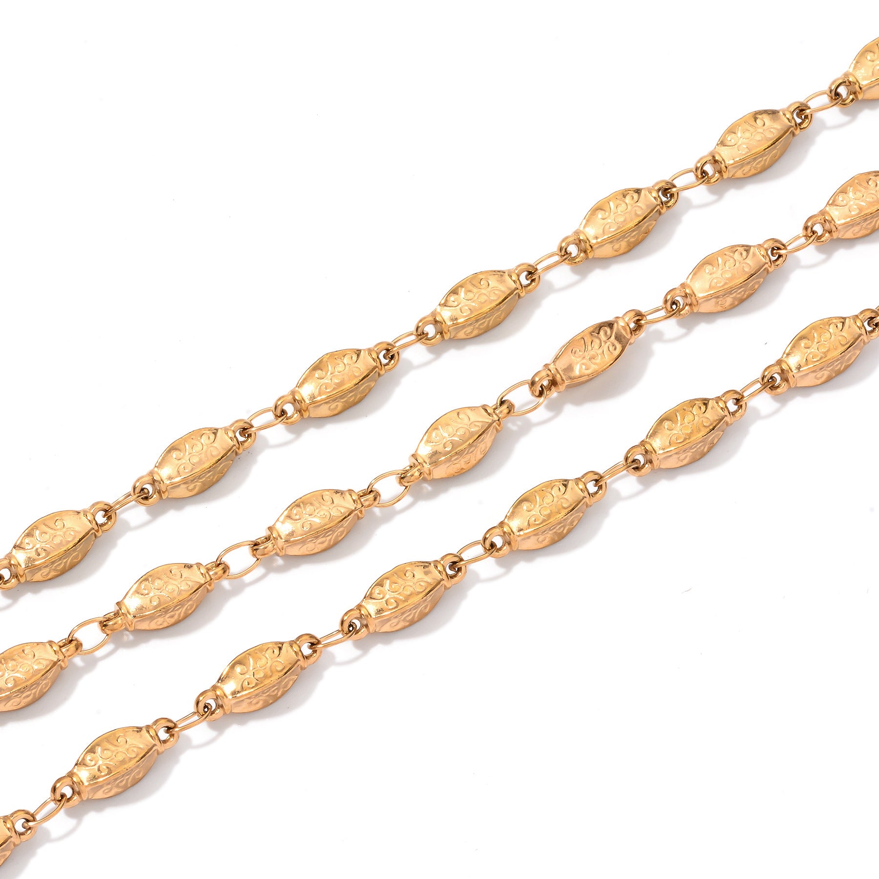 Damen elegante Kette mit filigranem Muster Shop Nory