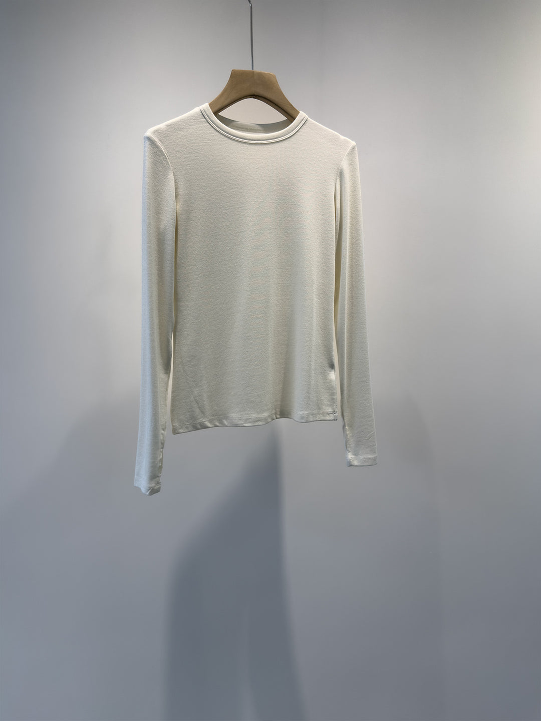 Damen Langarm Enges Rundhalsoberteil Shop Nory