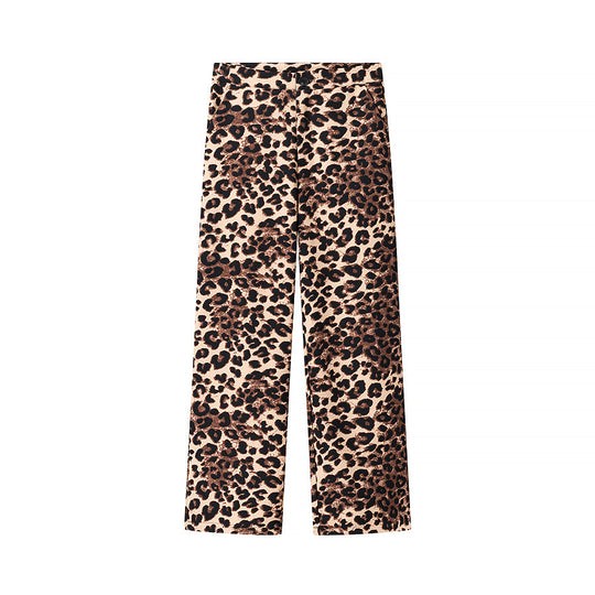 Damen Weite High‑Waist Palazzo‑Hose mit Leopardenmuster und fließendem Fall Shop Nory