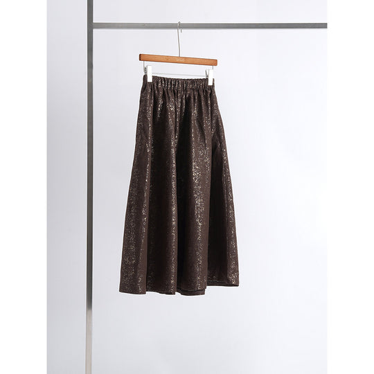 Damen Langer Faltenrock aus Leinen Shop Nory