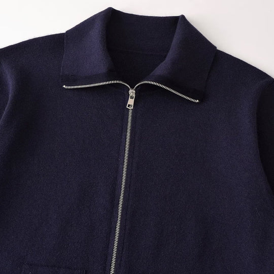 Damen Grobgestrickte Oversize-Zipjacke mit Stehkragen und aufgesetzten Taschen Shop Nory