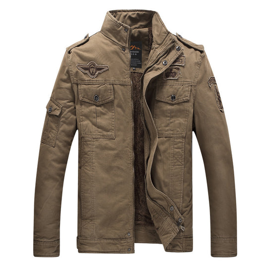 Herren Fieldblouson im Aviator-Look mit Teddyfleece-Futter und Schulterpatten Shop Nory
