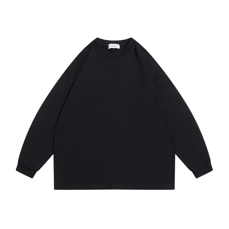 Unisex Oversize-Langarmshirt aus schwerer Baumwollmischung mit Rundhalsausschnitt und gerippten Bündchen Shop Nory