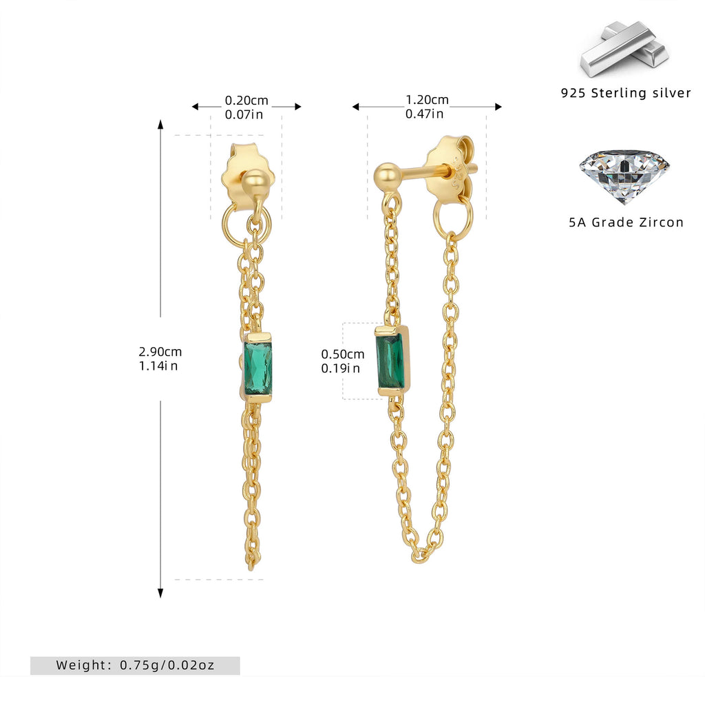 Damen Ohrringe mit luxuriösen Zirkonanhängern aus 925 Sterling Silber Shop Nory