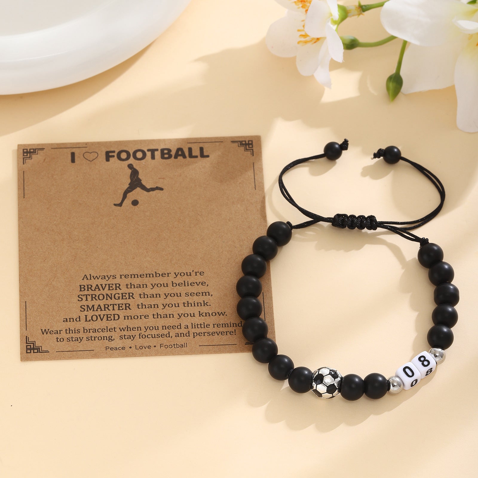 Damen Motivationsarmband mit Fußballdesign Shop Nory