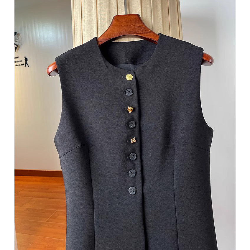 Damen Stilvolle ärmellose Blazer-Weste Shop Nory