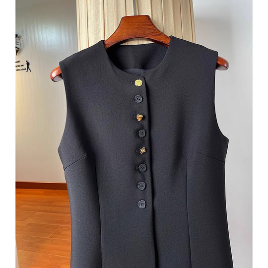 Damen Stilvolle ärmellose Blazer-Weste Shop Nory