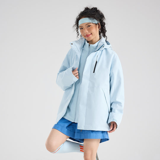 Damen Leichte wasserdichte Parka-Kapuzenjacke mit versiegelten Nähten und Kordelzug Shop Nory