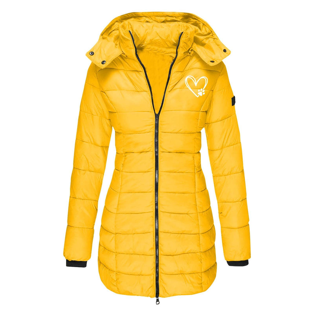 Damen gesteppte Winterjacke mit abnehmbarer Kapuze ShopNory