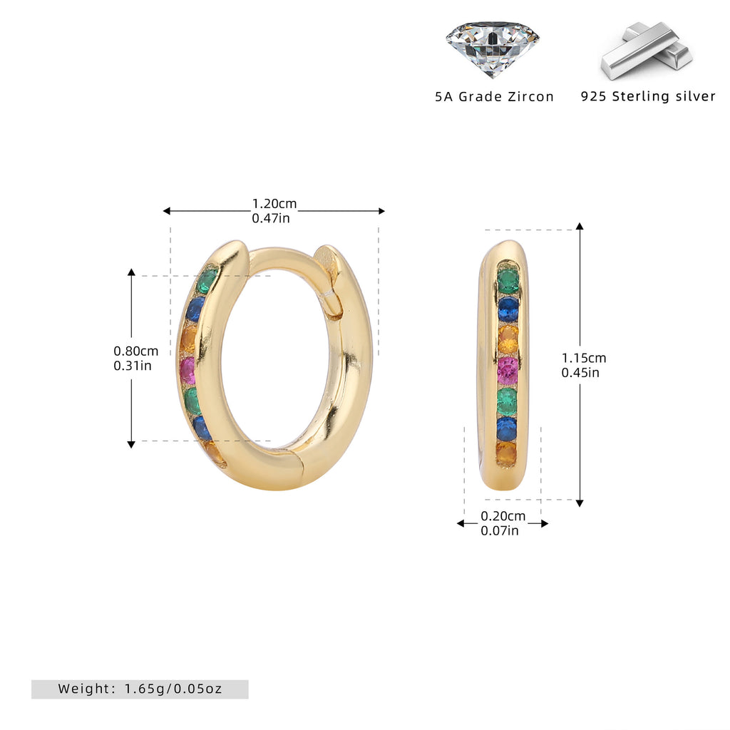 Damen Creolenohrringe mit funkelndem Zirkonbesatz aus hochwertigem 925 Sterling Silber Shop Nory