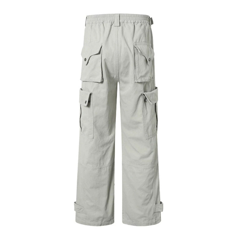 Damen weite Cargo-Culottehose mit hohem Bund, elastischem Taillenpass und Multi-Taschen Shop Nory