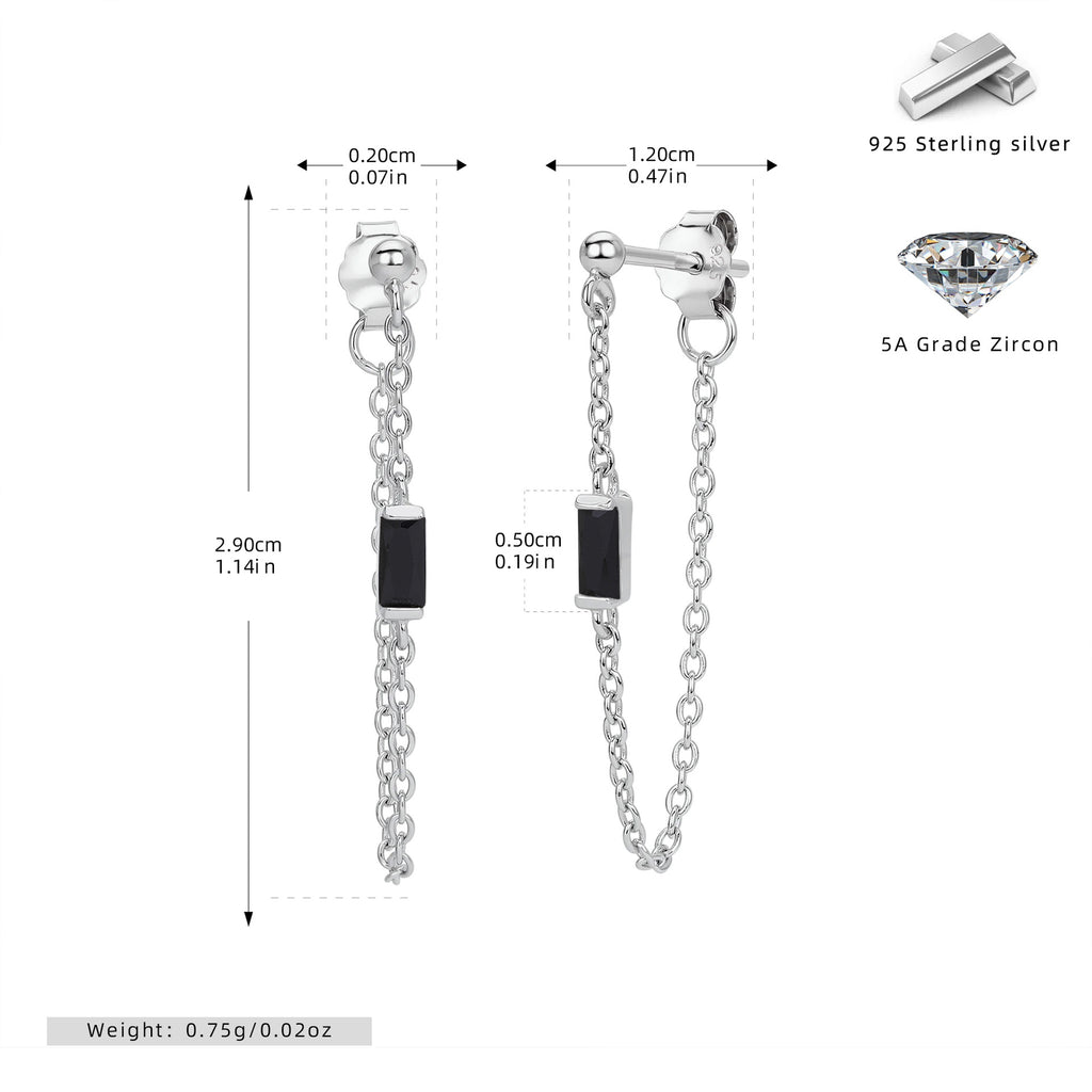 Damen Ohrringe mit luxuriösen Zirkonanhängern aus 925 Sterling Silber Shop Nory