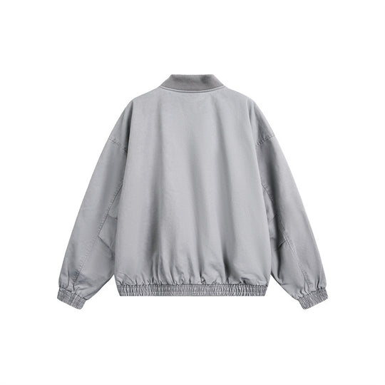 Unisex Kurz geschnittene Boxy‑Bomberjacke aus Baumwollmix mit Reißverschluss und elastischem Saum Shop Nory