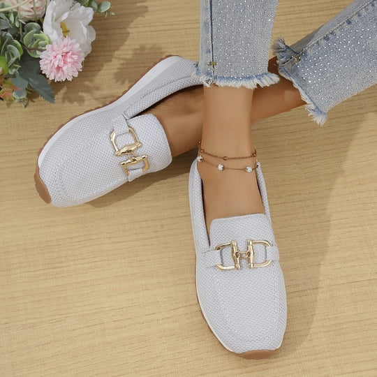 Damen Atmungsaktive Mesh-Slipper mit dekorativer Metallschließe Shop Nory