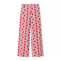 Damen Weite Palazzo-Hose mit modernem geometrischem Muster