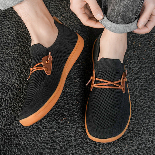 Herren nan atmungsaktiver Strick-Schlupfsneaker mit elastischem Einstieg und dämpfender Leichtsohle