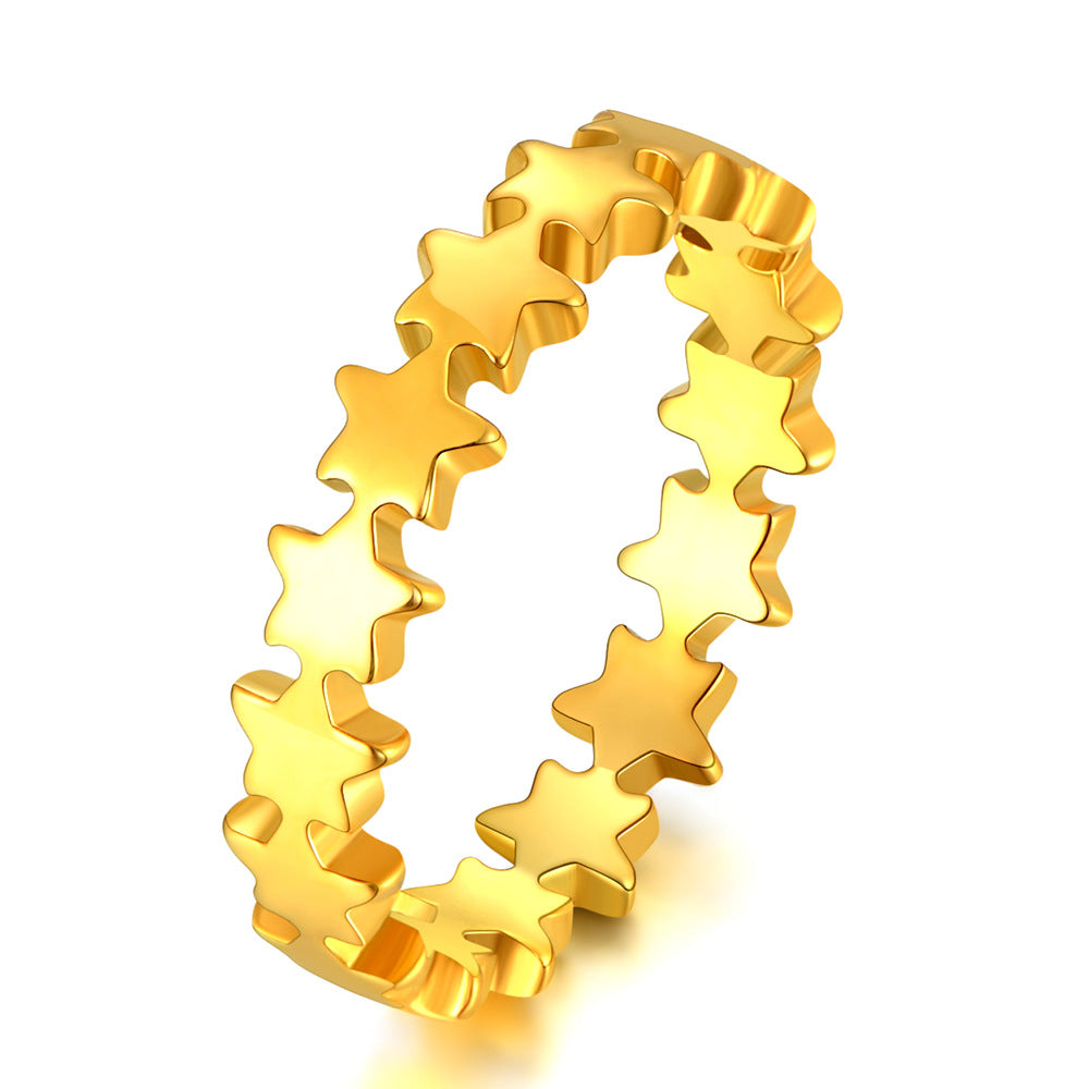 Damen Ring mit stilvollem Sternenmuster Shop Nory