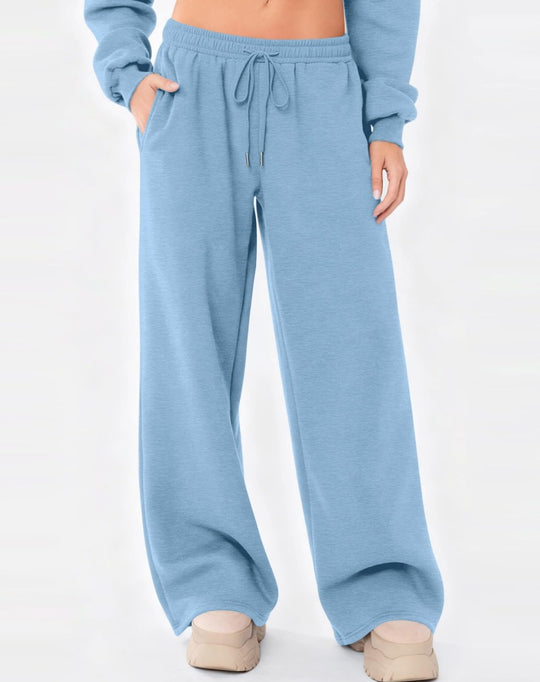 Damen nan weite Loungehose mit hohem Komfortbund, elastischem Tunnelzug und seitlichen Eingrifftaschen Shop Nory