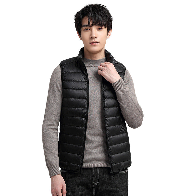 Herren Ultraleichte gesteppte Isolationsweste mit hohem Stehkragen und Packfunktion Shop Nory