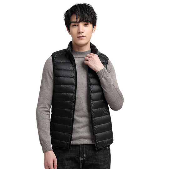 Herren Ultraleichte gesteppte Isolationsweste mit hohem Stehkragen und Packfunktion Shop Nory
