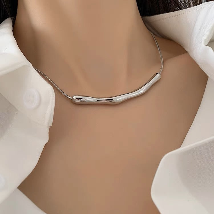 Damen Moderne Minimalistische Choker Halskette Shop Nory