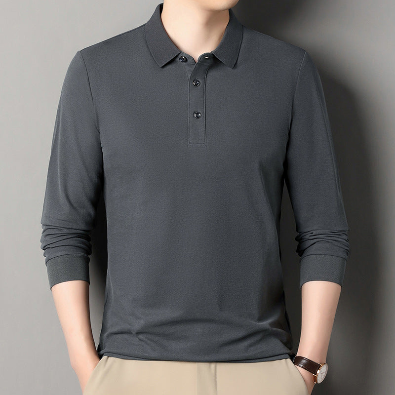 Herren Langarm‑Polo aus atmungsaktivem Baumwoll‑Stretch mit feinem Polokragen Shop Nory
