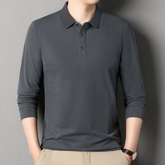 Herren Langarm‑Polo aus atmungsaktivem Baumwoll‑Stretch mit feinem Polokragen Shop Nory