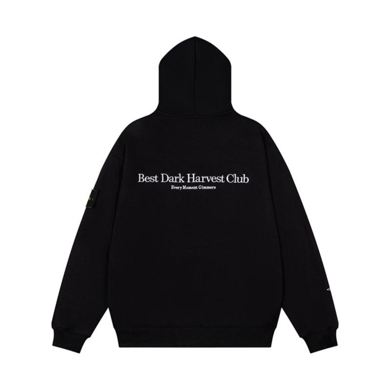 Unisex Oversize Kapuzenpullover mit Gothic-Kreuz-Print, Kängurutasche und Rippbündchen Shop Nory