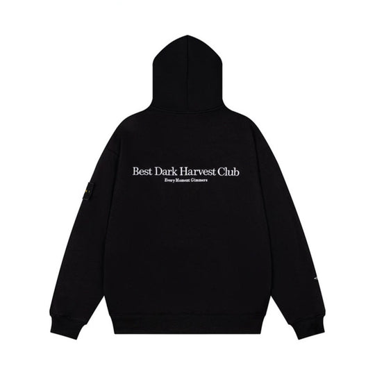 Unisex Oversize Kapuzenpullover mit Gothic-Kreuz-Print, Kängurutasche und Rippbündchen Shop Nory